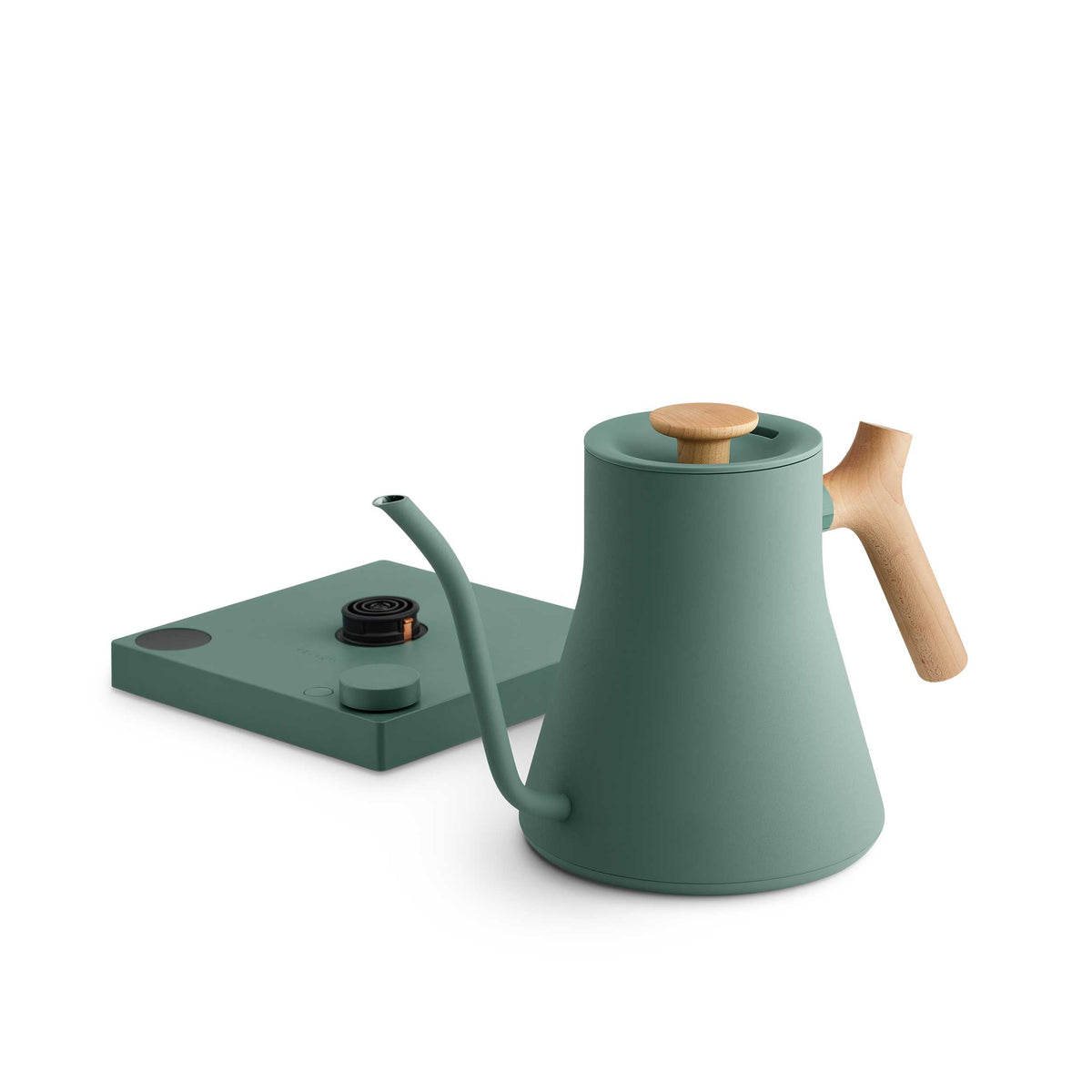 Smoke Green & Maple version of the Fellow Stagg EKG Pro Gooseneck Kettle