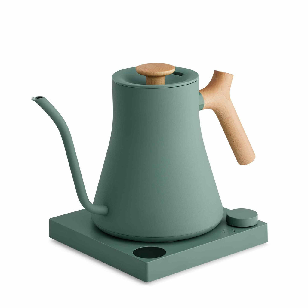 Fellow Stagg EKG Pro Gooseneck Kettle in Smoke Green & Maple version