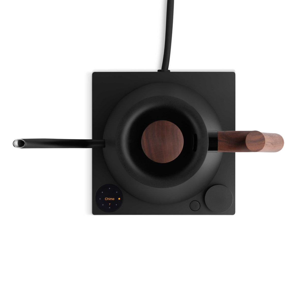 Matte Black & Walnut version of the Fellow Stagg EKG Pro Gooseneck Kettle