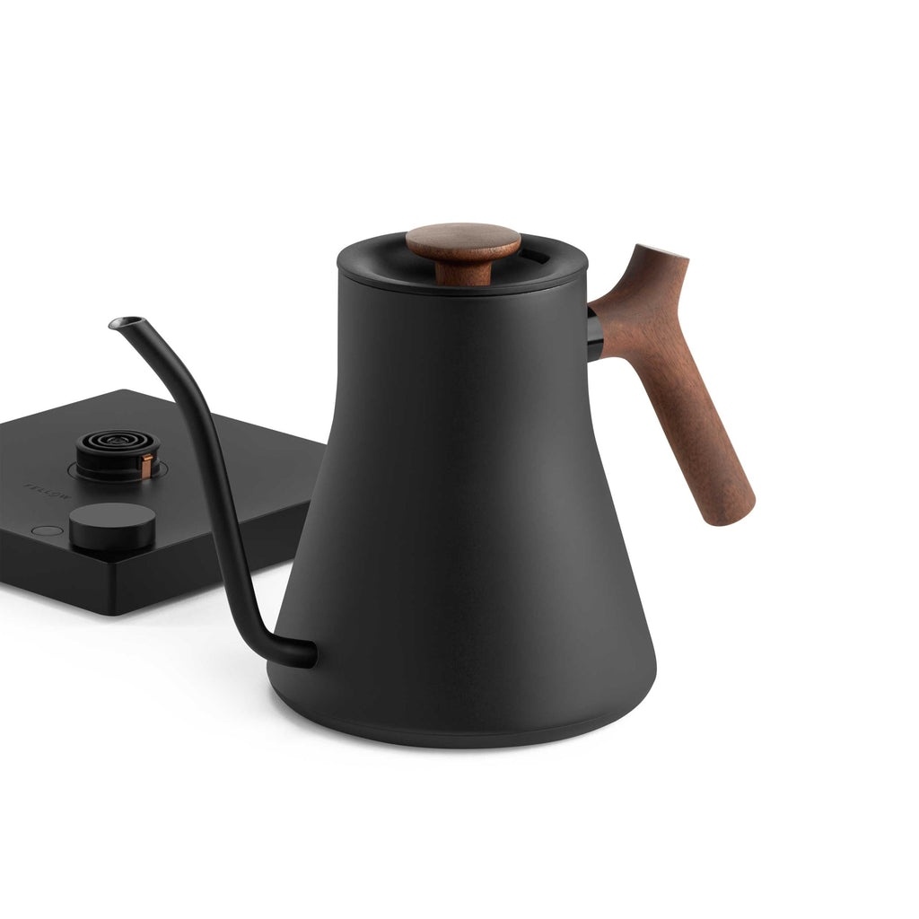 Matte Black & Walnut version of the Fellow Stagg EKG Pro Gooseneck Kettle