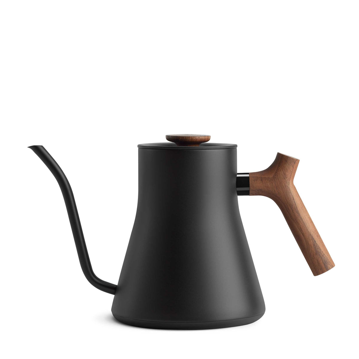 Matte Black & Walnut version of the Fellow Stagg EKG Pro Gooseneck Kettle