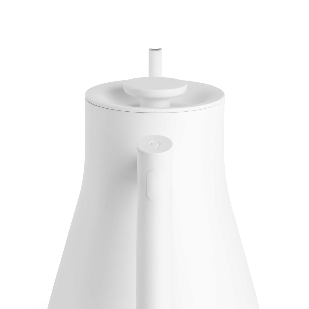 Matte White version of the Fellow Stagg EKG Pro Electric Gooseneck Kettle