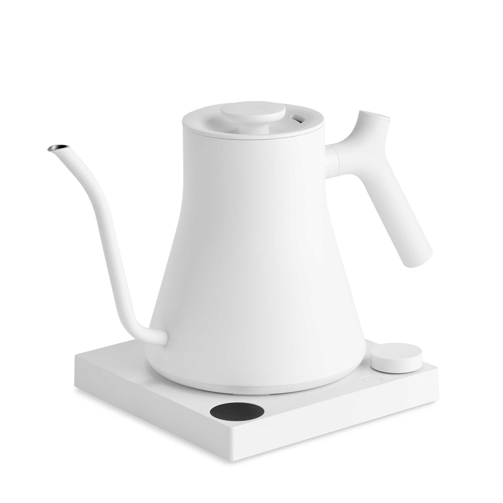 Matte White version of the Fellow Stagg EKG Pro Electric Gooseneck Kettle