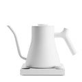 Espresso Parts Fellow Stagg EKG Pro Electric Gooseneck Kettle in Matte White.