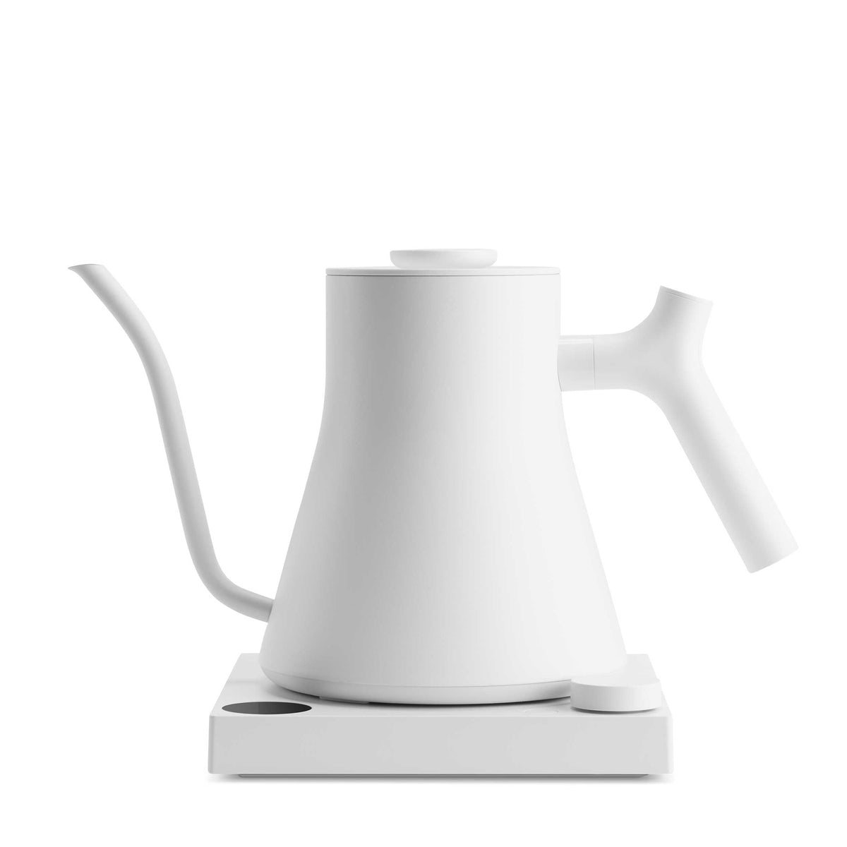 Espresso Parts Fellow Stagg EKG Pro Electric Gooseneck Kettle in Matte White.
