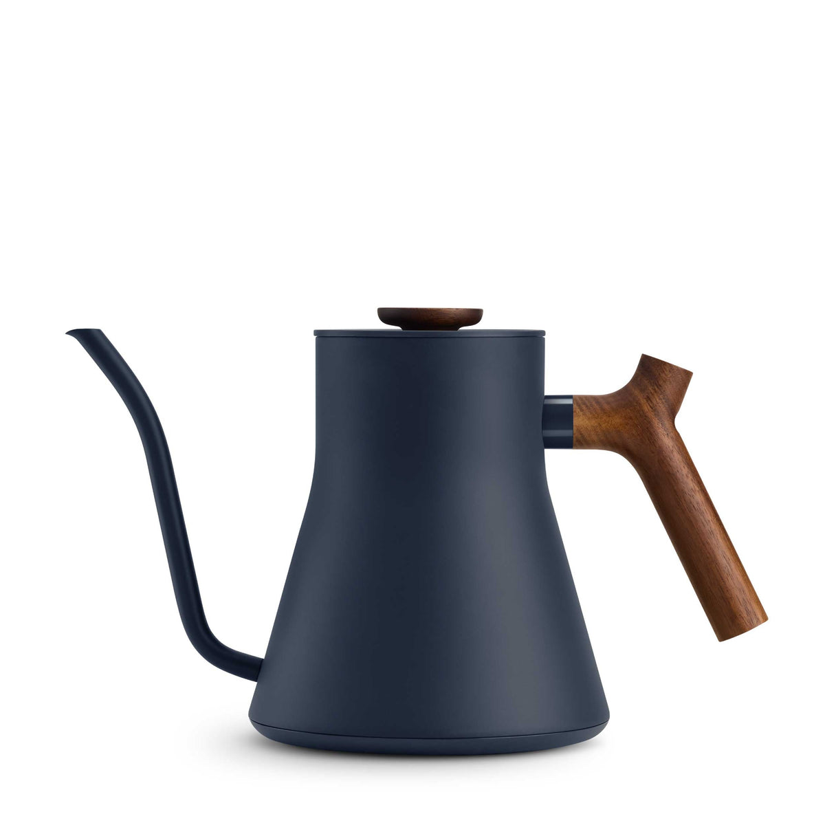 Stone Blue & Walnut version of the Fellow Stagg EKG Pro Gooseneck Kettle