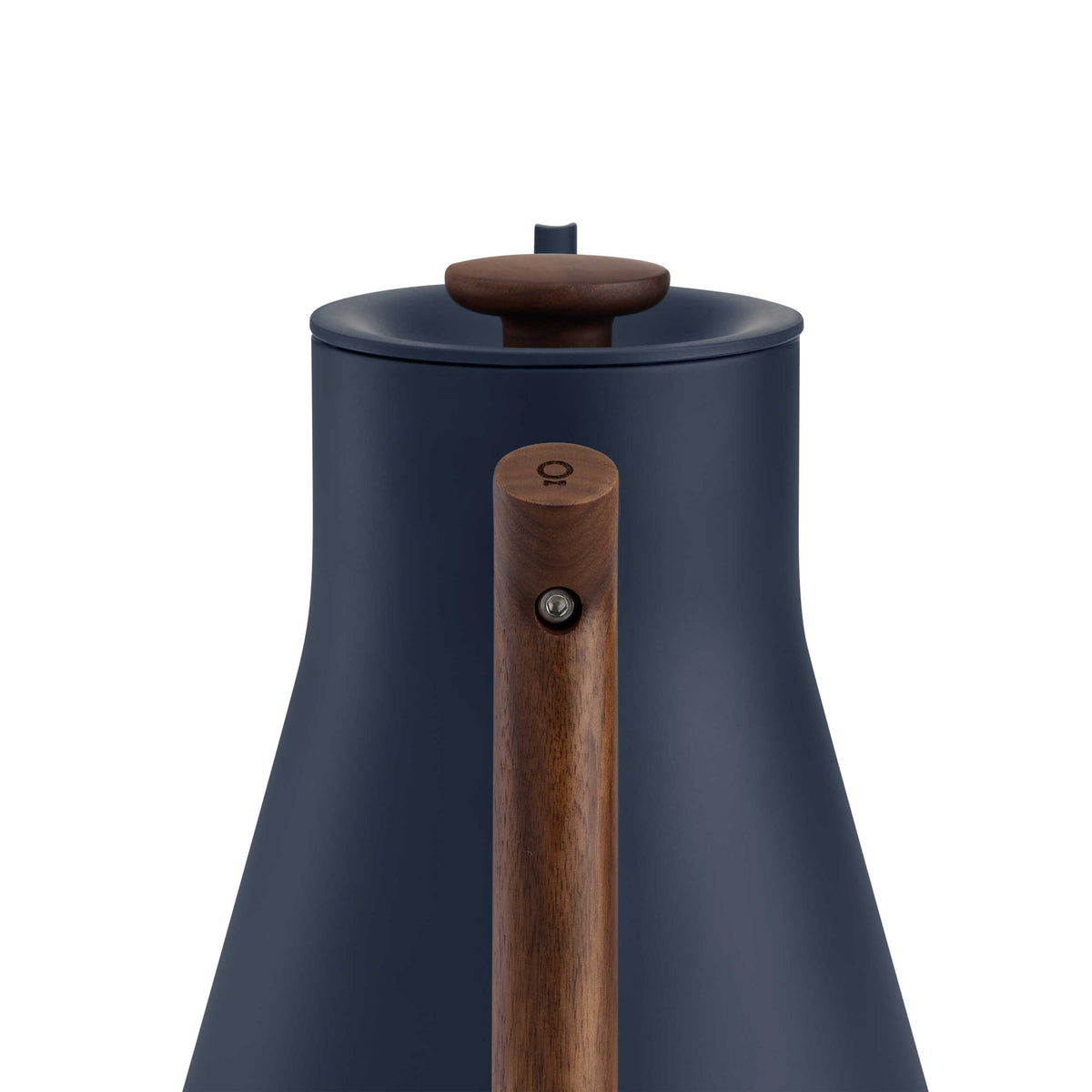 Stone Blue & Walnut version of the Fellow Stagg EKG Pro Gooseneck Kettle