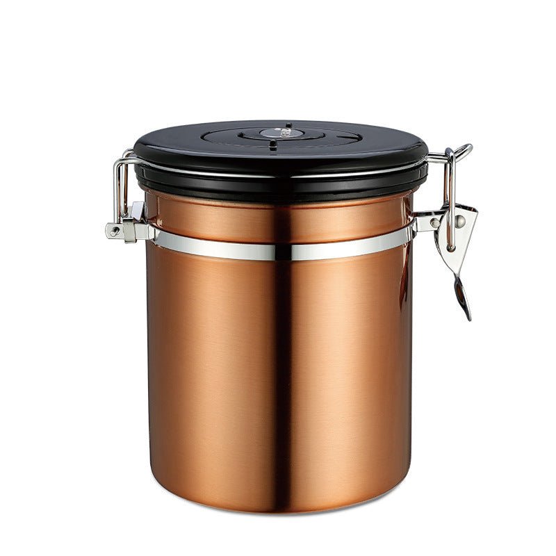 Stainless Steel Airtight Tank Coffee Bean Coffee Powder Preservation Tank - Shop Coffee Hobby