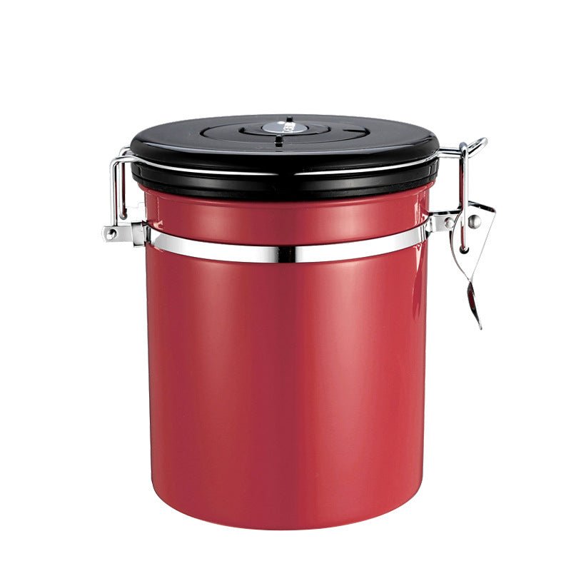 Stainless Steel Airtight Tank Coffee Bean Coffee Powder Preservation Tank - Shop Coffee Hobby