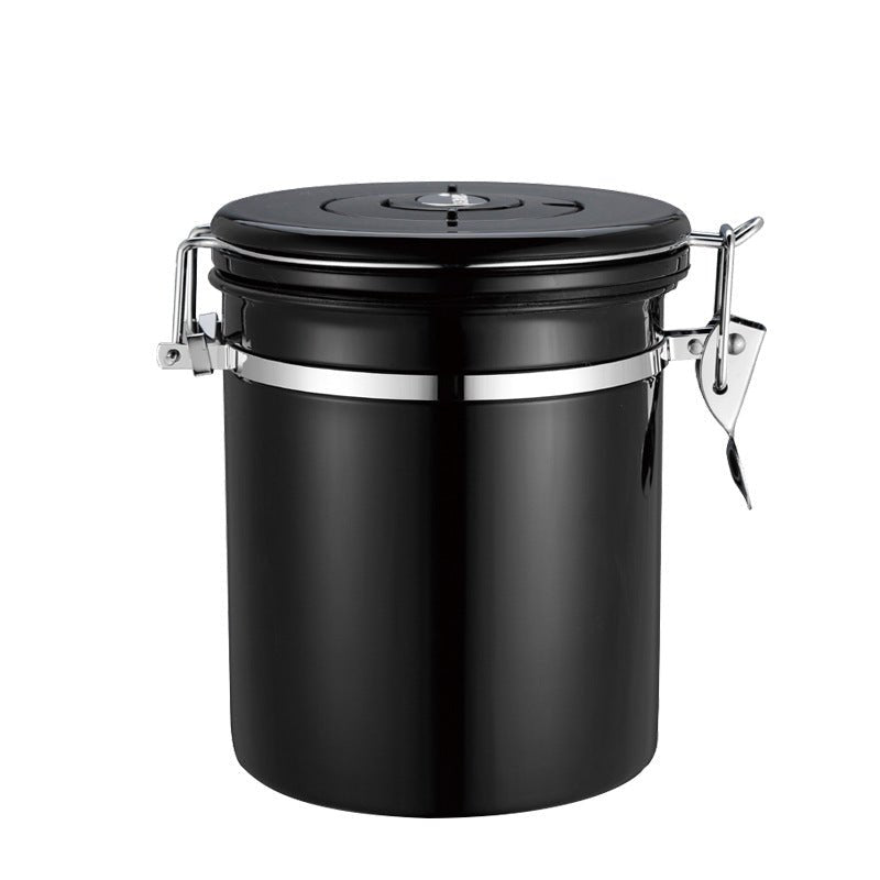 Stainless Steel Airtight Tank Coffee Bean Coffee Powder Preservation Tank - Shop Coffee Hobby
