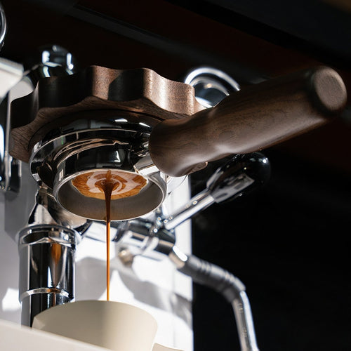 Stainless Steel Bottomless Portafilter with Walnut Handle - Shop Coffee Hobby