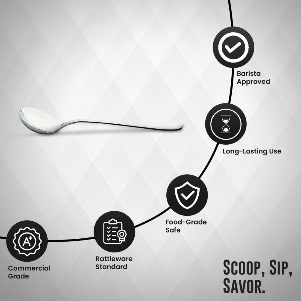 Stainless Steel Cupping Spoon Deep Bowl Edition Sleek Professional Design Precision Crafted for Coffee Tasting Durable Ergonomic Handle Perfect for Coffee Cupping Enthusiasts and Baristas - Shop Coffee Hobby
