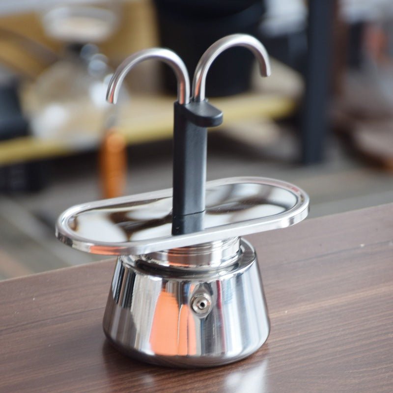 Alchemy Harvest Coffee Stainless Steel Moka Pot, Silver Version