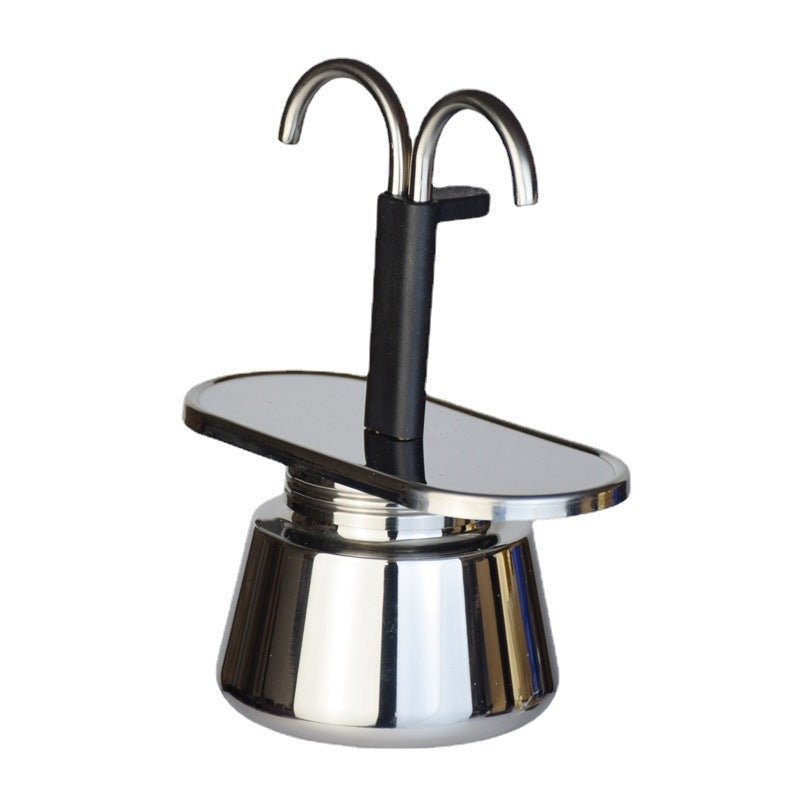 Alchemy Harvest Coffee Stainless Steel Moka Pot, Silver, 100ml Version