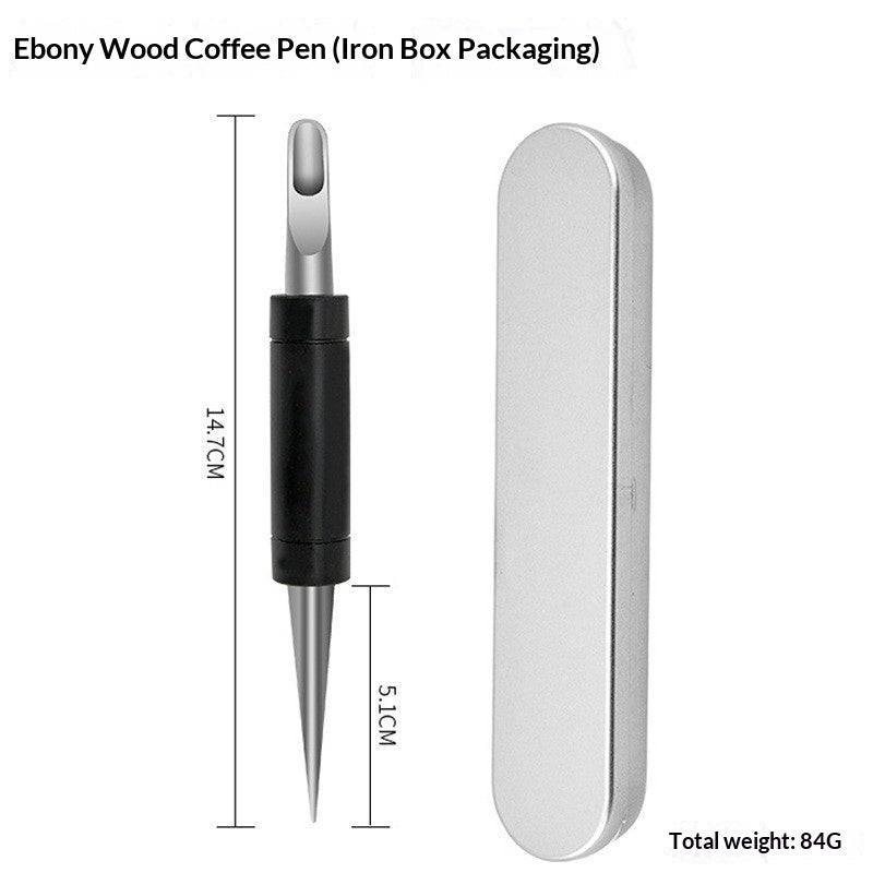 Stainless Steel Solid Wood Rosewood Coffee Latte Art Needle - Shop Coffee Hobby