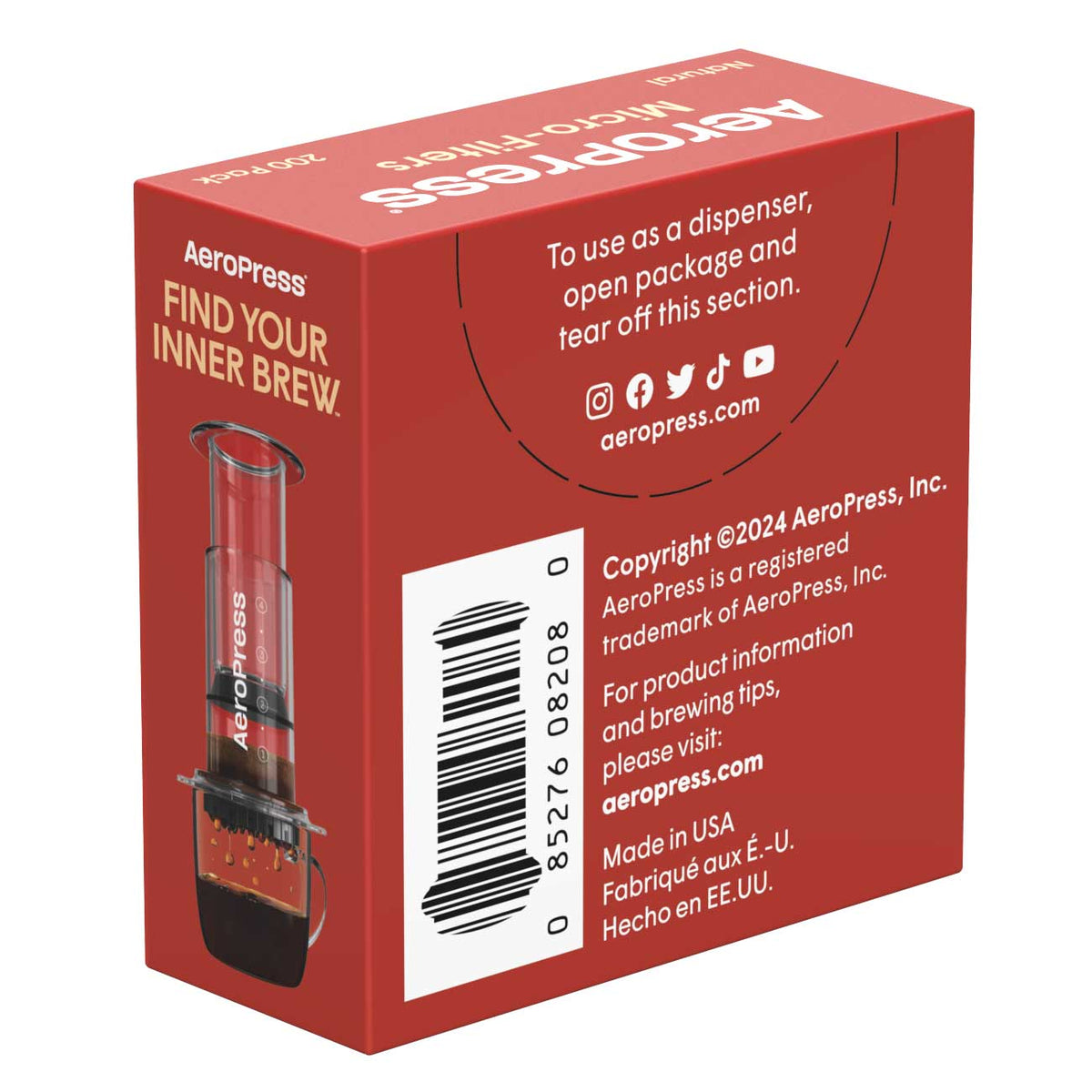 AeroPress Natural Paper Micro-Filters, 200 Count