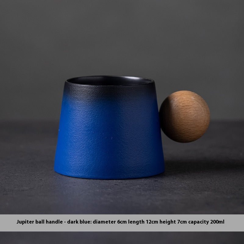 Stoneware Latte Cup with Ball Handle & Base, 200ml - Shop Coffee Hobby