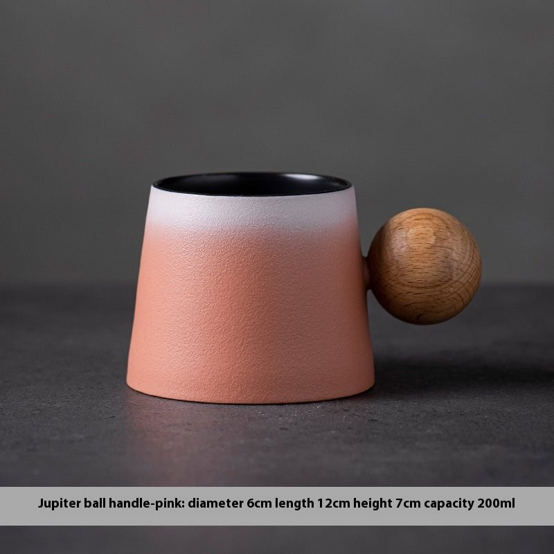 Stoneware Latte Cup with Ball Handle & Base, 200ml - Shop Coffee Hobby