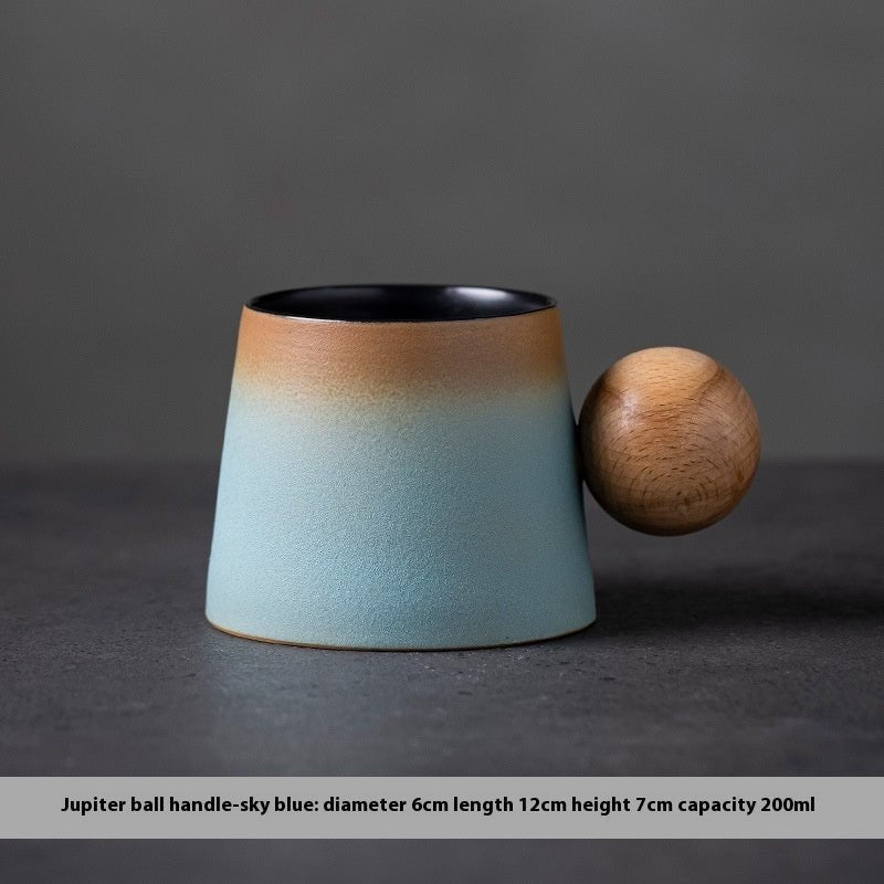 Stoneware Latte Cup with Ball Handle & Base, 200ml - Shop Coffee Hobby
