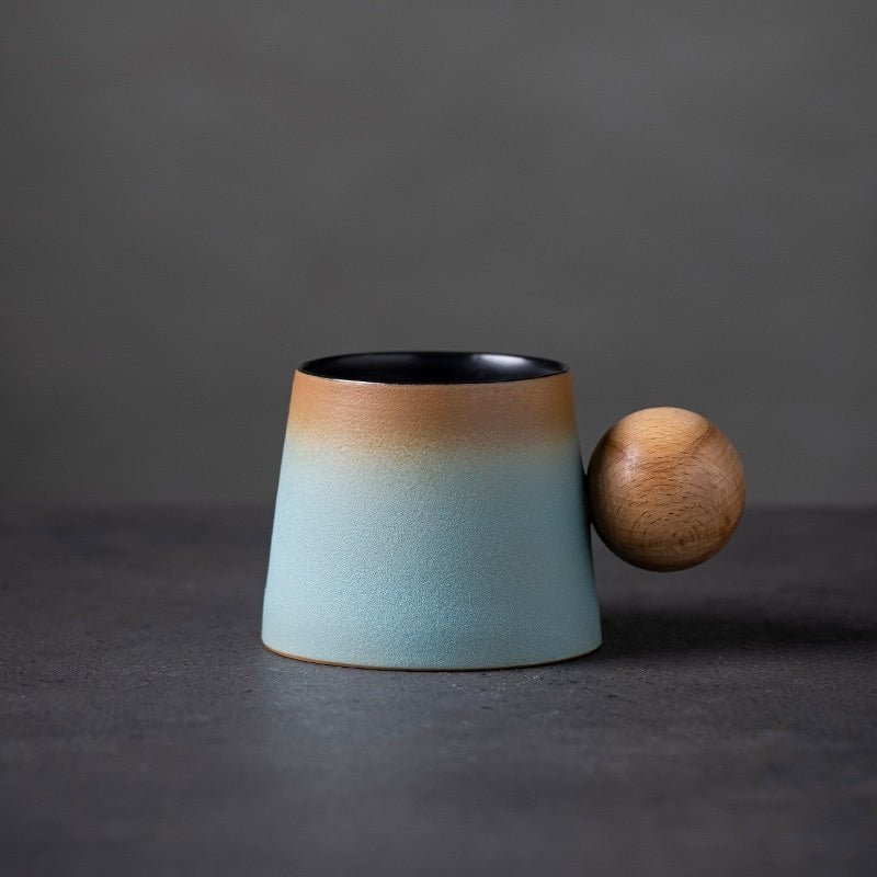 Stoneware Latte Cup with Ball Handle & Base, 200ml - Shop Coffee Hobby