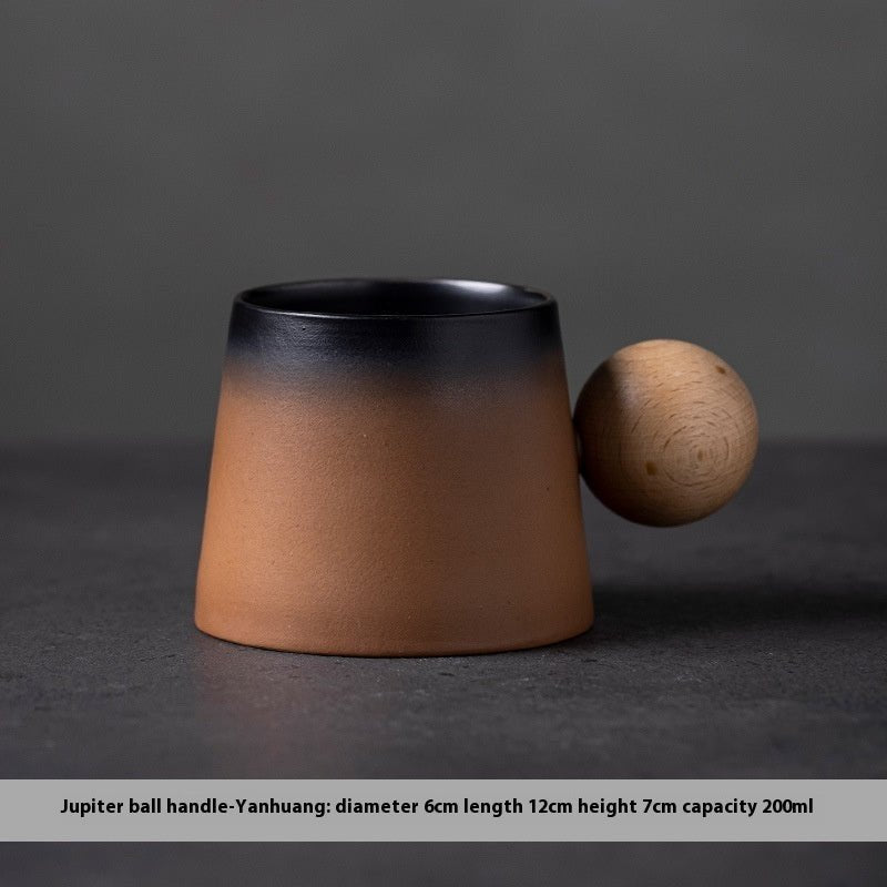 Stoneware Latte Cup with Ball Handle & Base, 200ml - Shop Coffee Hobby