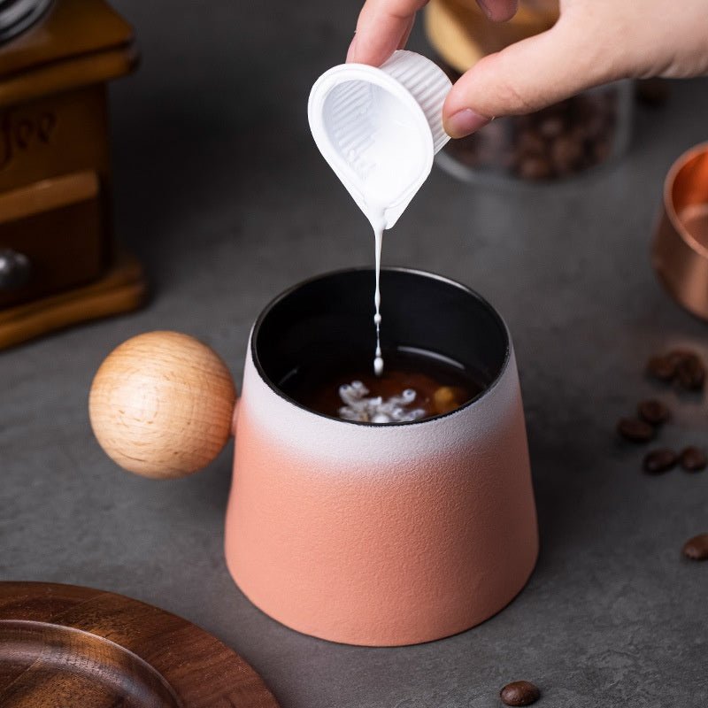 Stoneware Latte Cup with Ball Handle & Base, 200ml - Shop Coffee Hobby