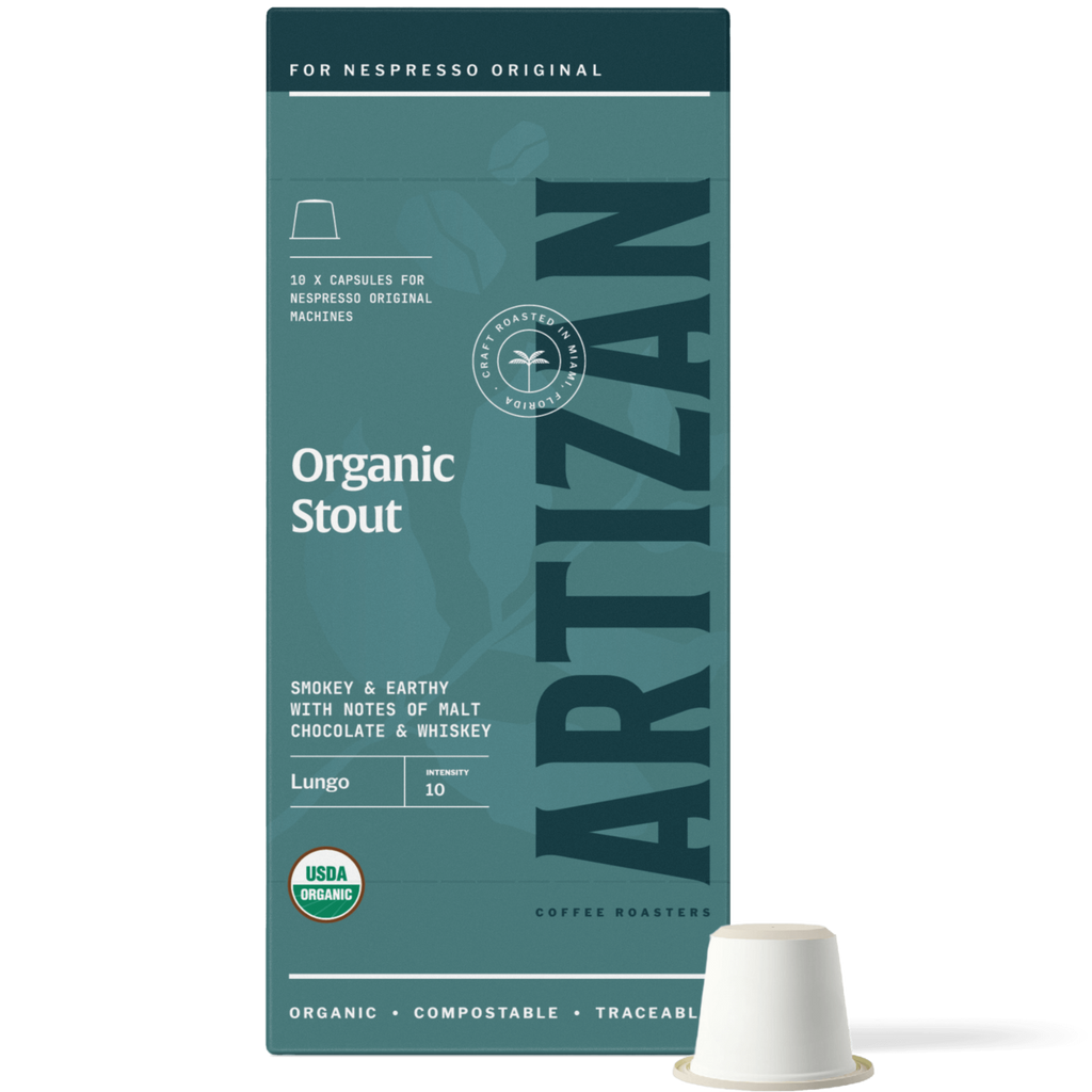 Artizan Organic Stout Espresso Capsules – 10 Count