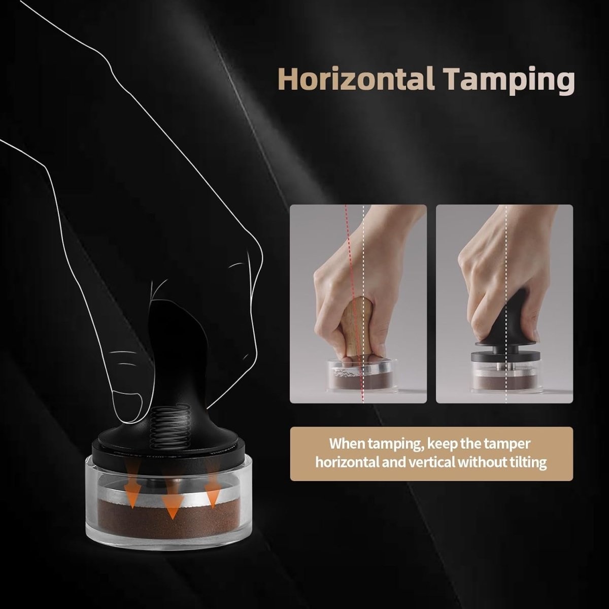 Tamper Tool Espresso 58Mm, Coffee Tamper with Spring Loaded, Auto-Rebound, 58.35Mm Espresso Press Tamper Tool for 58Mm Espresso Machine, Auto-Leveling Tamper without Tilting,T6101-Os - Shop Coffee Hobby