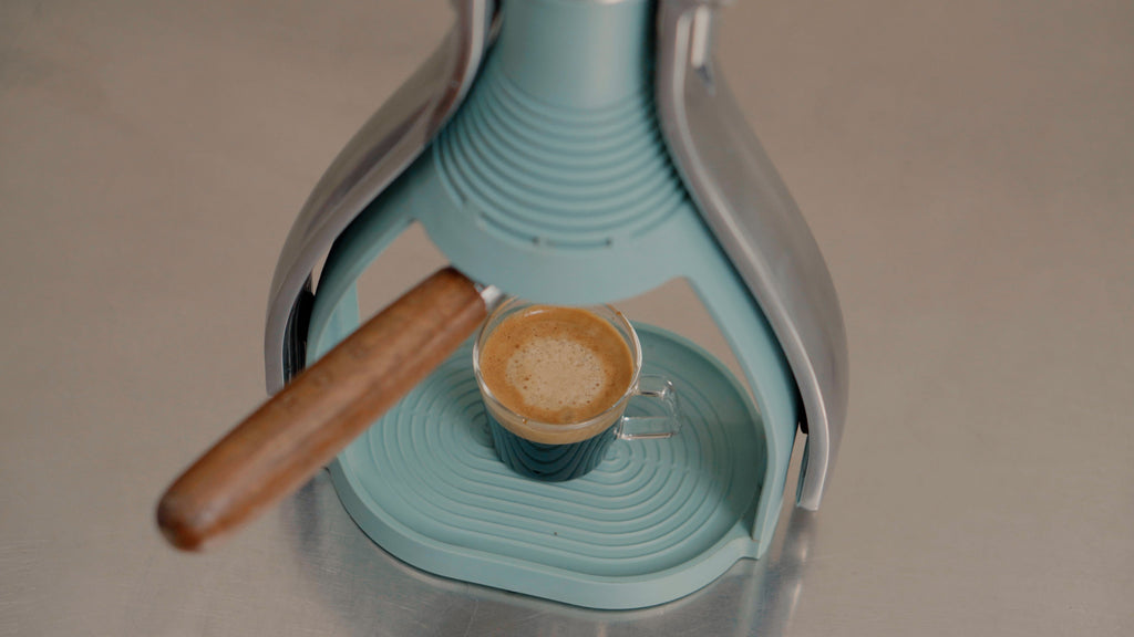 ROK Presso Smartshot — Manual Espresso Machine in Soft Teal