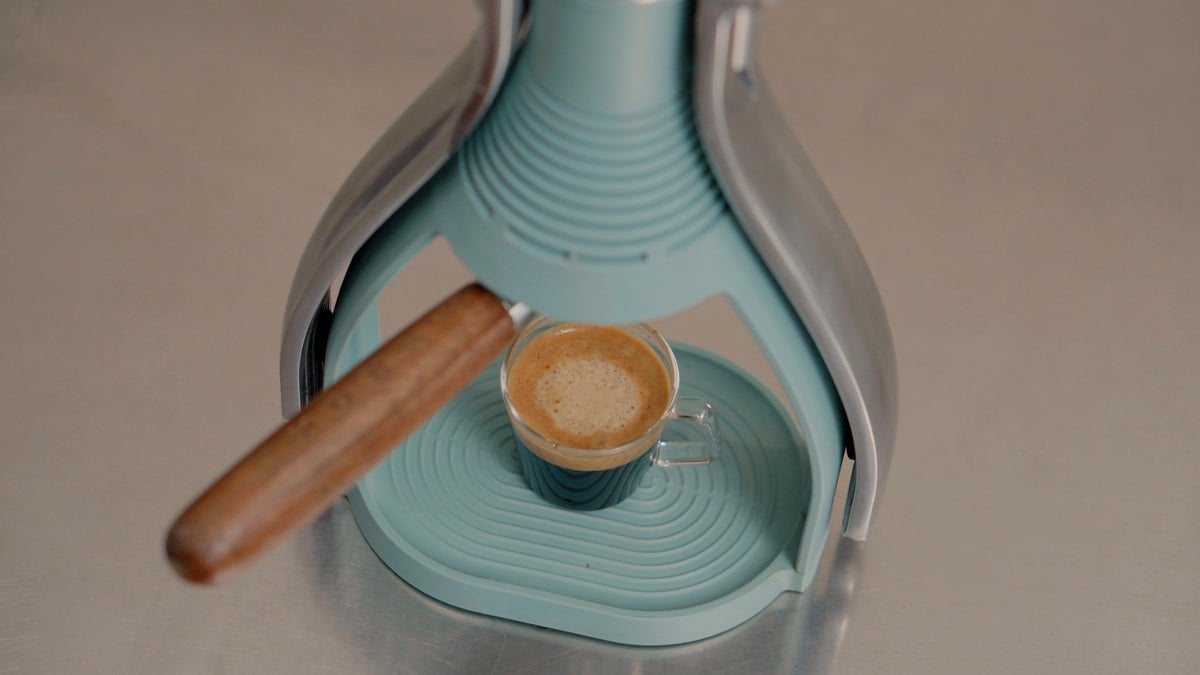 ROK Presso Smartshot — Manual Espresso Machine in Soft Teal