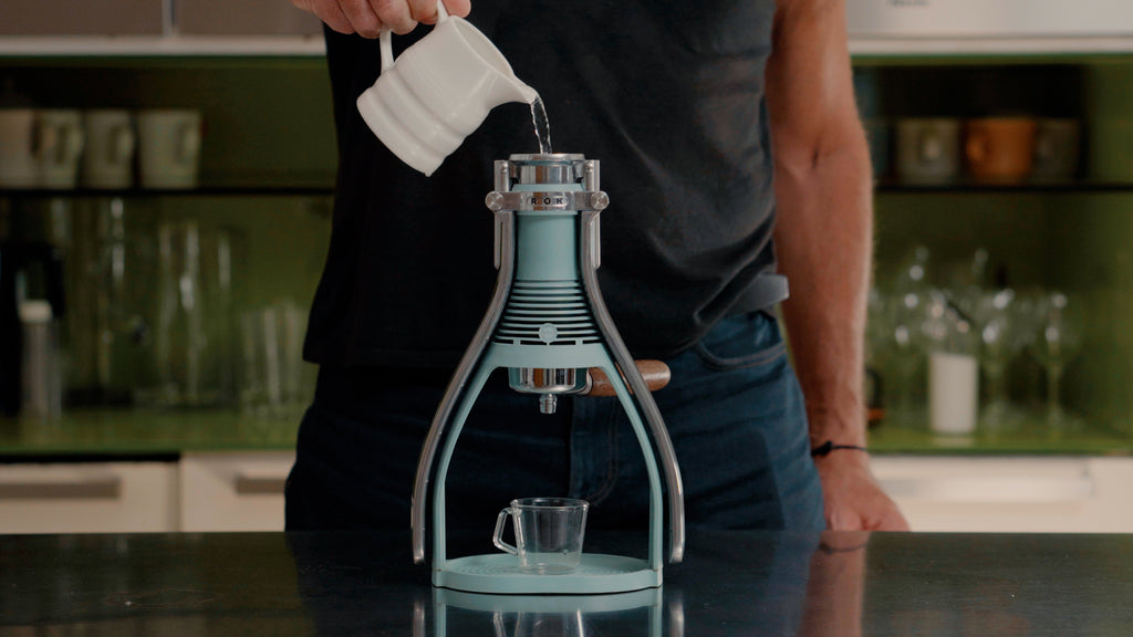ROK Presso Smartshot — Manual Espresso Machine in Soft Teal