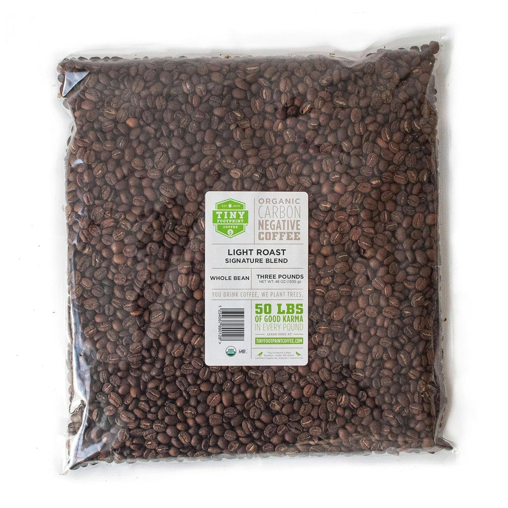 Tiny Footprint Coffee - Organic Signature Blend Light Roast - Whole Bean Coffee, USDA Organic & Carbon Negative - Haynesworld General Goods