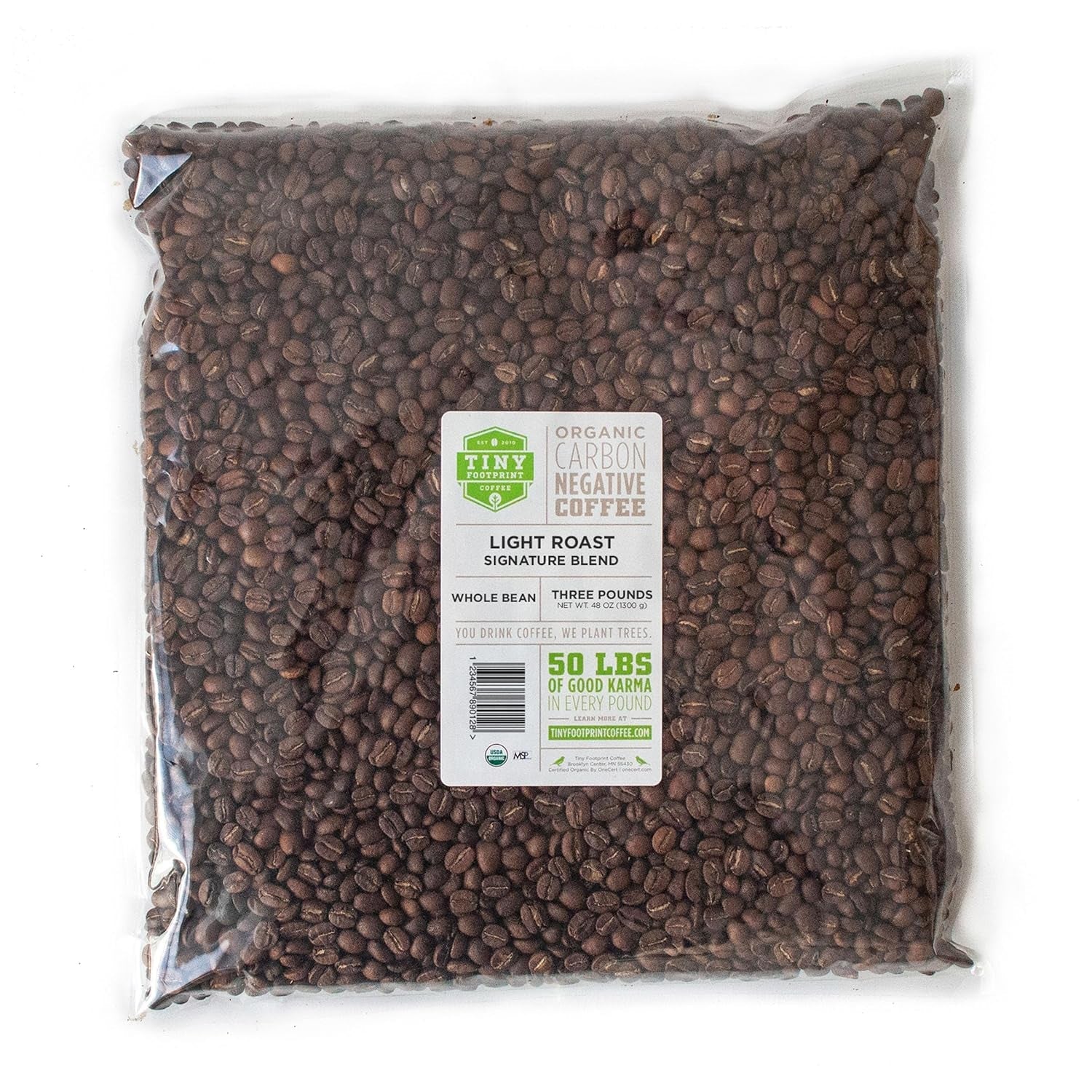 Tiny Footprint Coffee - Organic Signature Blend Light Roast - Whole Bean Coffee, USDA Organic & Carbon Negative - Haynesworld General Goods