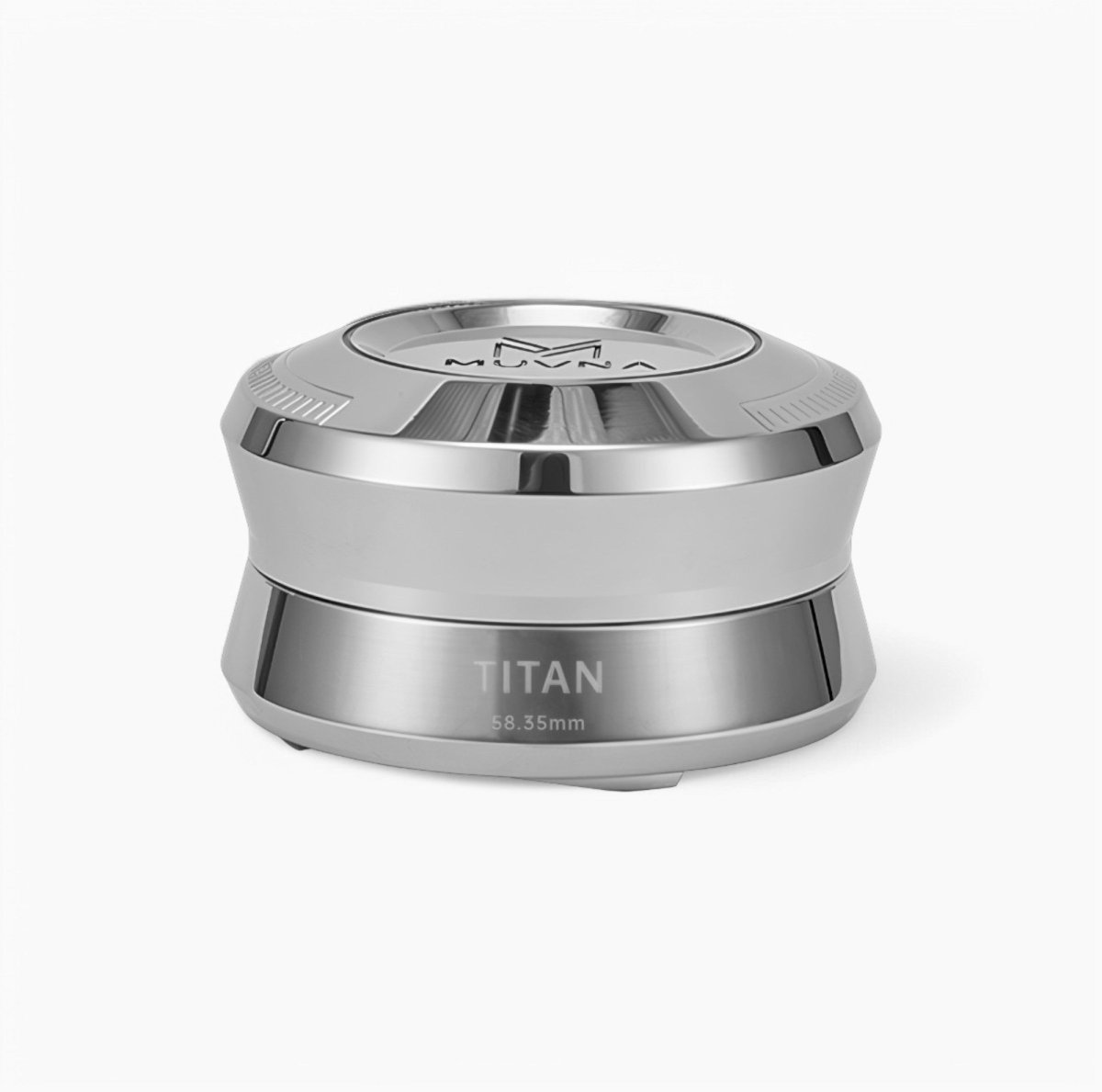 Titan Four-Spring Tamper & Distributor — Adjustable 25–35 lb | Gravity Distribution | 90° Stop | 51–58mm - Shop Coffee Hobby