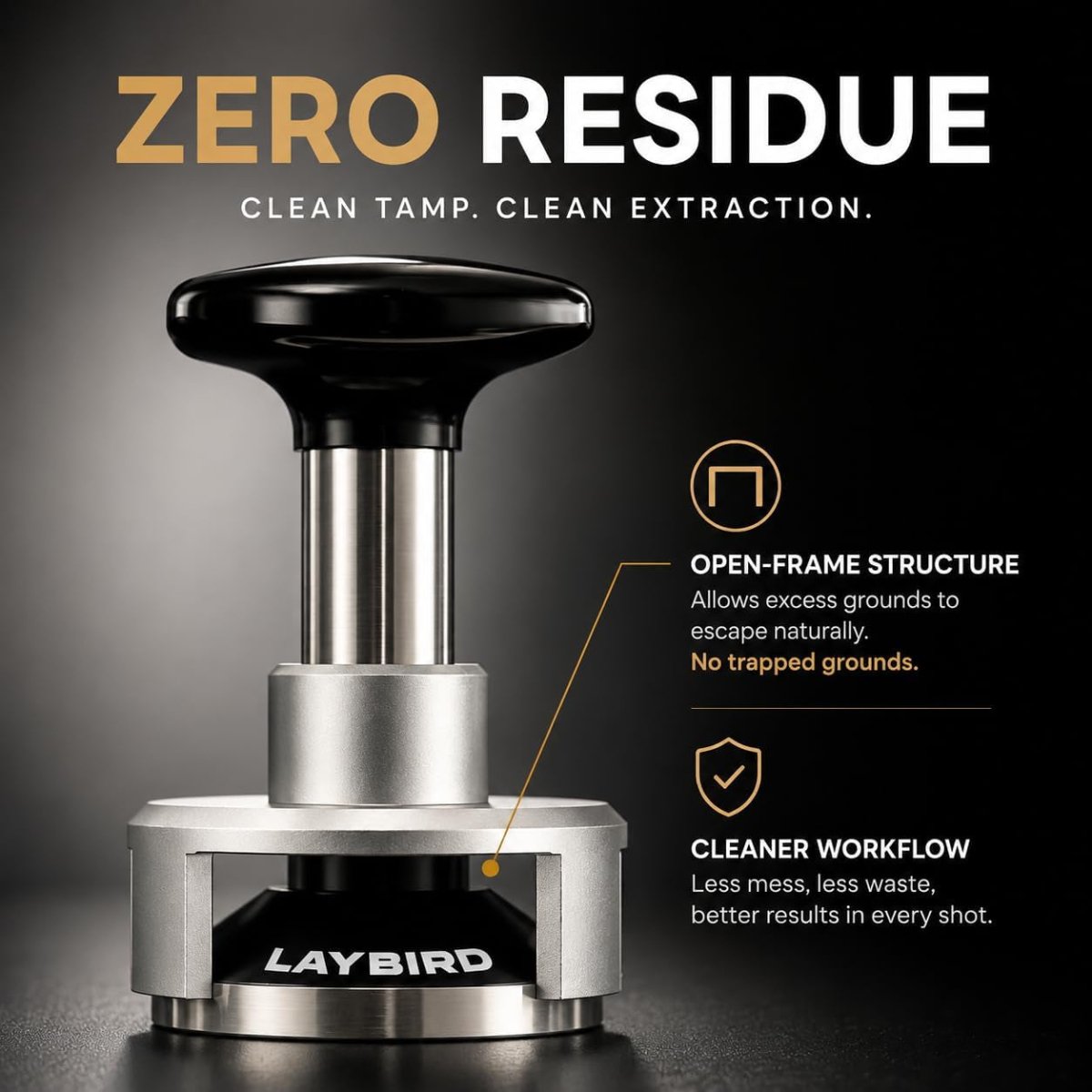 Tripress Espresso Tamper 58Mm, Spring Loaded Coffee Tamper for 58Mm Portafilter Baskets, 25Lb Constant Pressure Self Leveling Tamper Tool, Zero-Residue Threaded Base - Shop Coffee Hobby