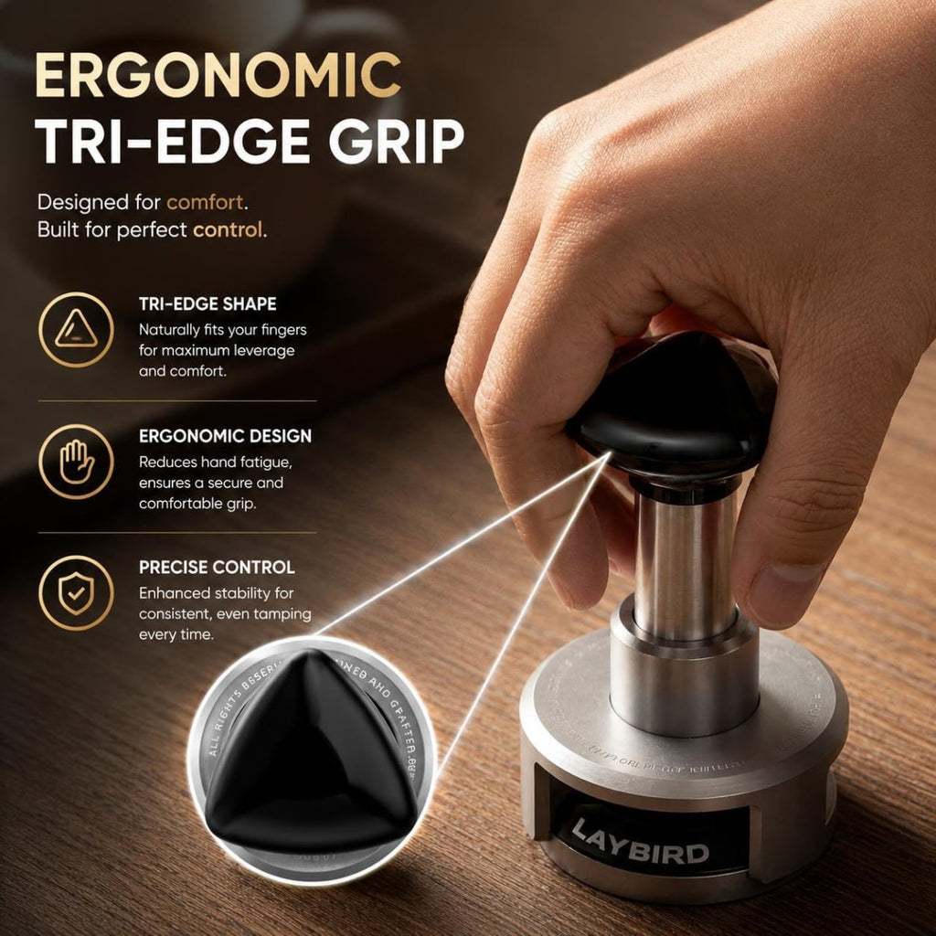 Tripress Espresso Tamper 58Mm, Spring Loaded Coffee Tamper for 58Mm Portafilter Baskets, 25Lb Constant Pressure Self Leveling Tamper Tool, Zero-Residue Threaded Base - Shop Coffee Hobby
