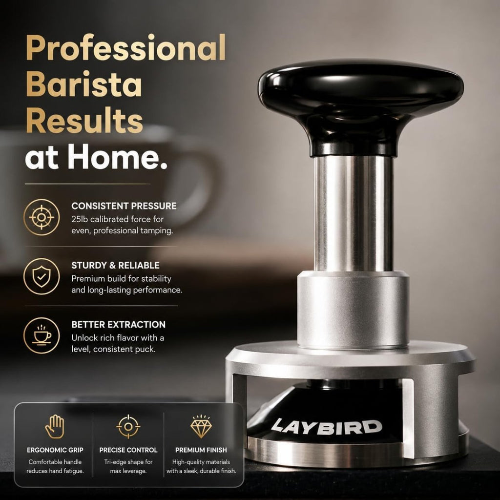 Tripress Espresso Tamper 58Mm, Spring Loaded Coffee Tamper for 58Mm Portafilter Baskets, 25Lb Constant Pressure Self Leveling Tamper Tool, Zero-Residue Threaded Base - Shop Coffee Hobby
