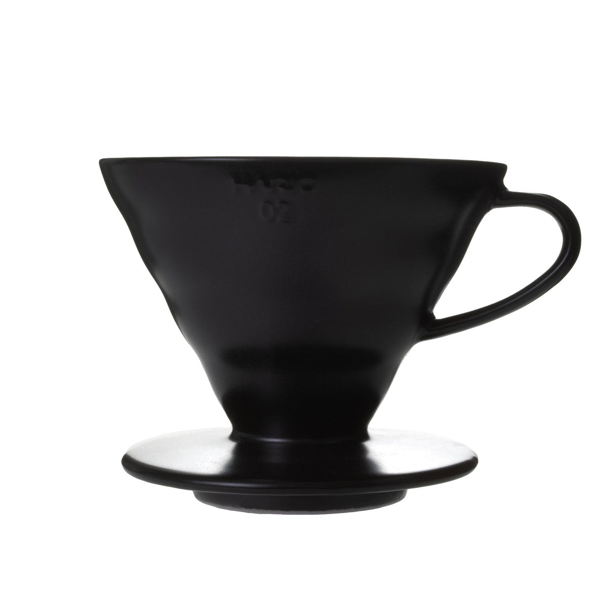 Black Hario V60 02 Ceramic Pour-Over Dripper