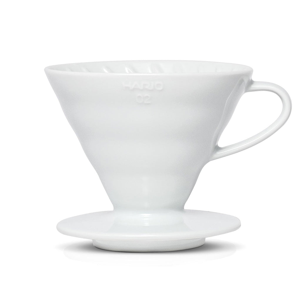 02 version, white ceramic Hario V60 dripper