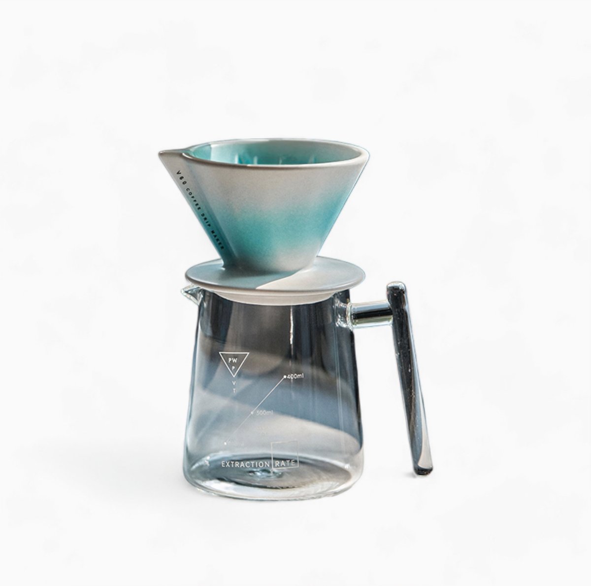 V60 Ceramic Pour Over Coffee Dripper with Sharing Pot - Shop Coffee Hobby
