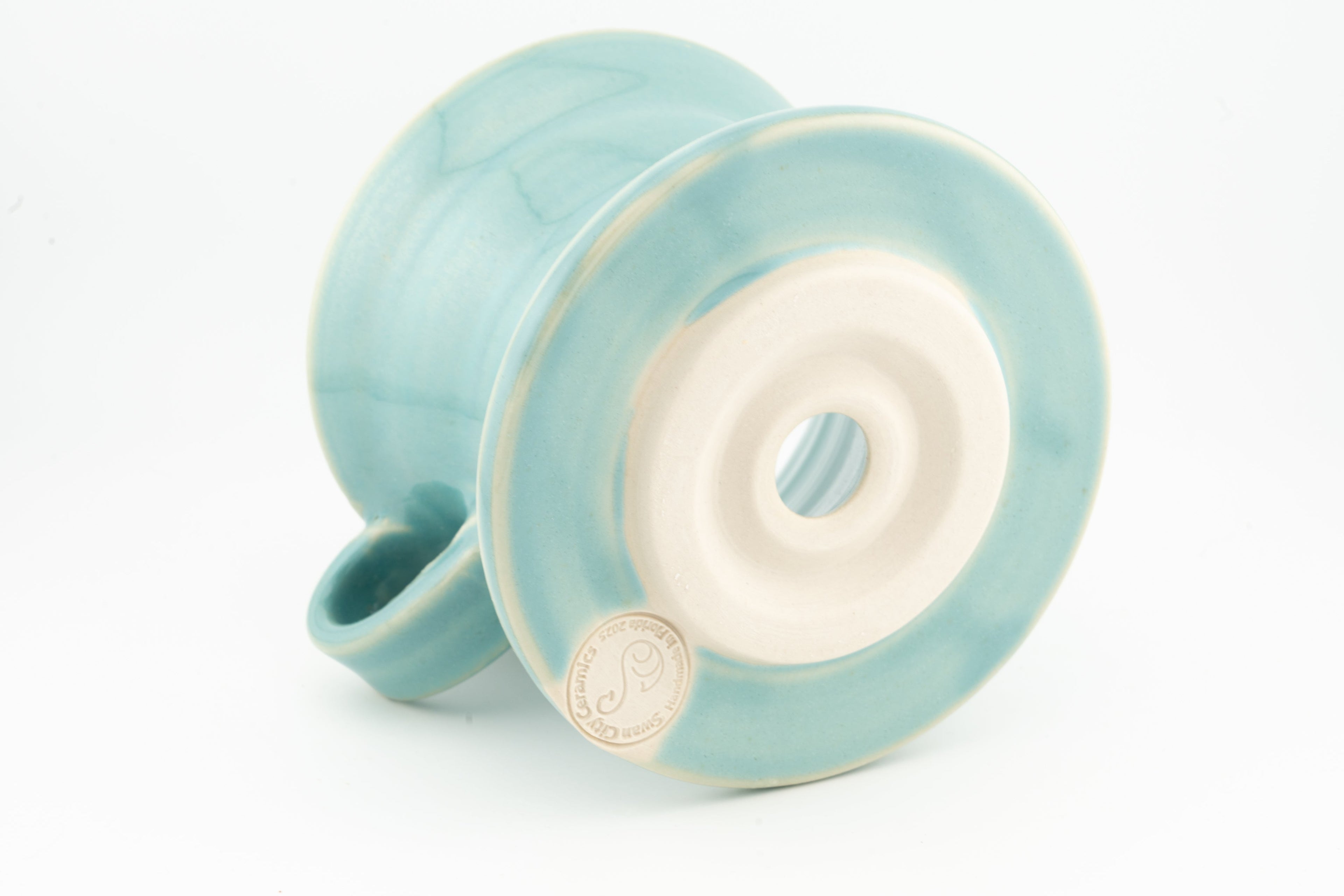 Swan City Ceramics V60 Pour-Over Coffee Dripper – Handmade Ceramic Cone Brewer