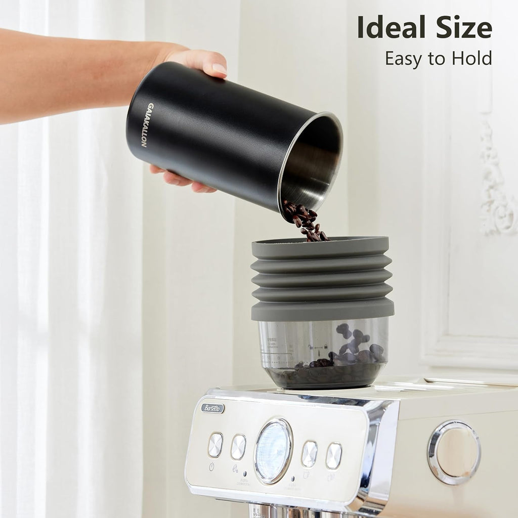 Vacuum Coffee Canister, Stainless Steel Airtight Coffee Storage Container, Coffee Container for 12Oz Coffee Beans, Coffee Beans Storage, 34 Fl.Oz - Shop Coffee Hobby