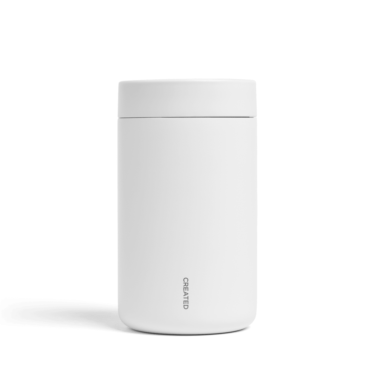 Created Co. 12oz One-Press Vacuum Seal Coffee Canister in White