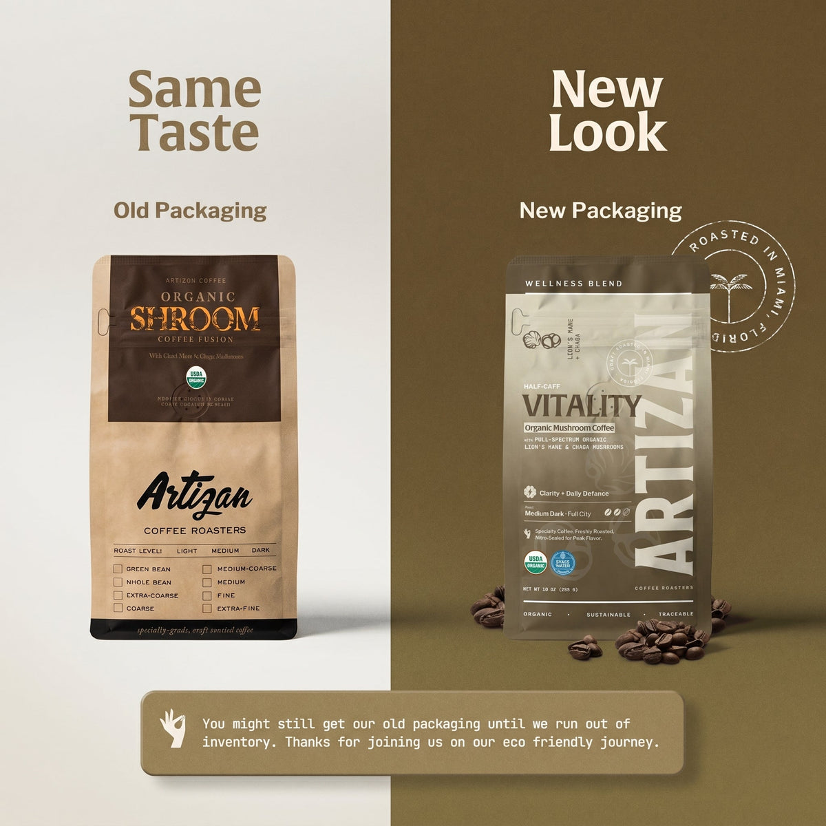 Artizan Organic Lion’s Mane & Chaga Mushroom Coffee