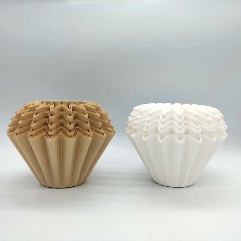 Vivalo Kraft Paper Coffee Filter Cups – Bowl-Shape Origami-Style Drip Filters (50-Pack) - Shop Coffee Hobby