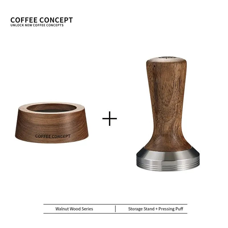 Walnut Espresso Tool Organizer Stand - Multi-Slot Storage for Tamper & Distributor Under $36 - Shop Coffee Hobby
