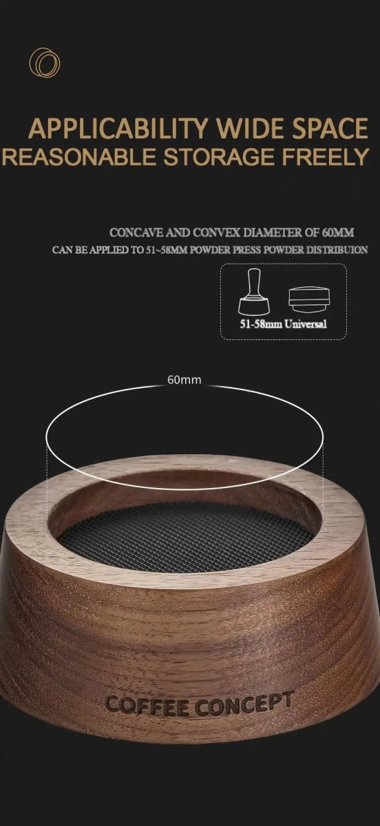 Walnut Espresso Tool Organizer Stand - Multi-Slot Storage for Tamper & Distributor Under $36 - Shop Coffee Hobby