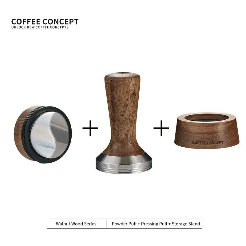 Walnut Espresso Tool Organizer Stand - Multi-Slot Storage for Tamper & Distributor Under $36 - Shop Coffee Hobby