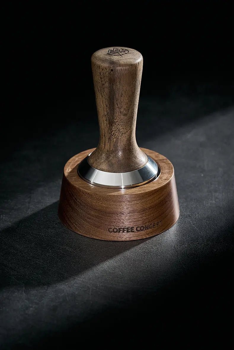Walnut Espresso Tool Organizer Stand - Multi-Slot Storage for Tamper & Distributor Under $36 - Shop Coffee Hobby