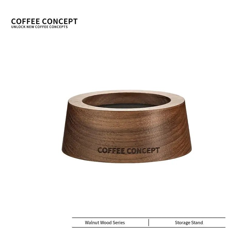 Walnut Espresso Tool Organizer Stand - Multi-Slot Storage for Tamper & Distributor Under $36 - Shop Coffee Hobby